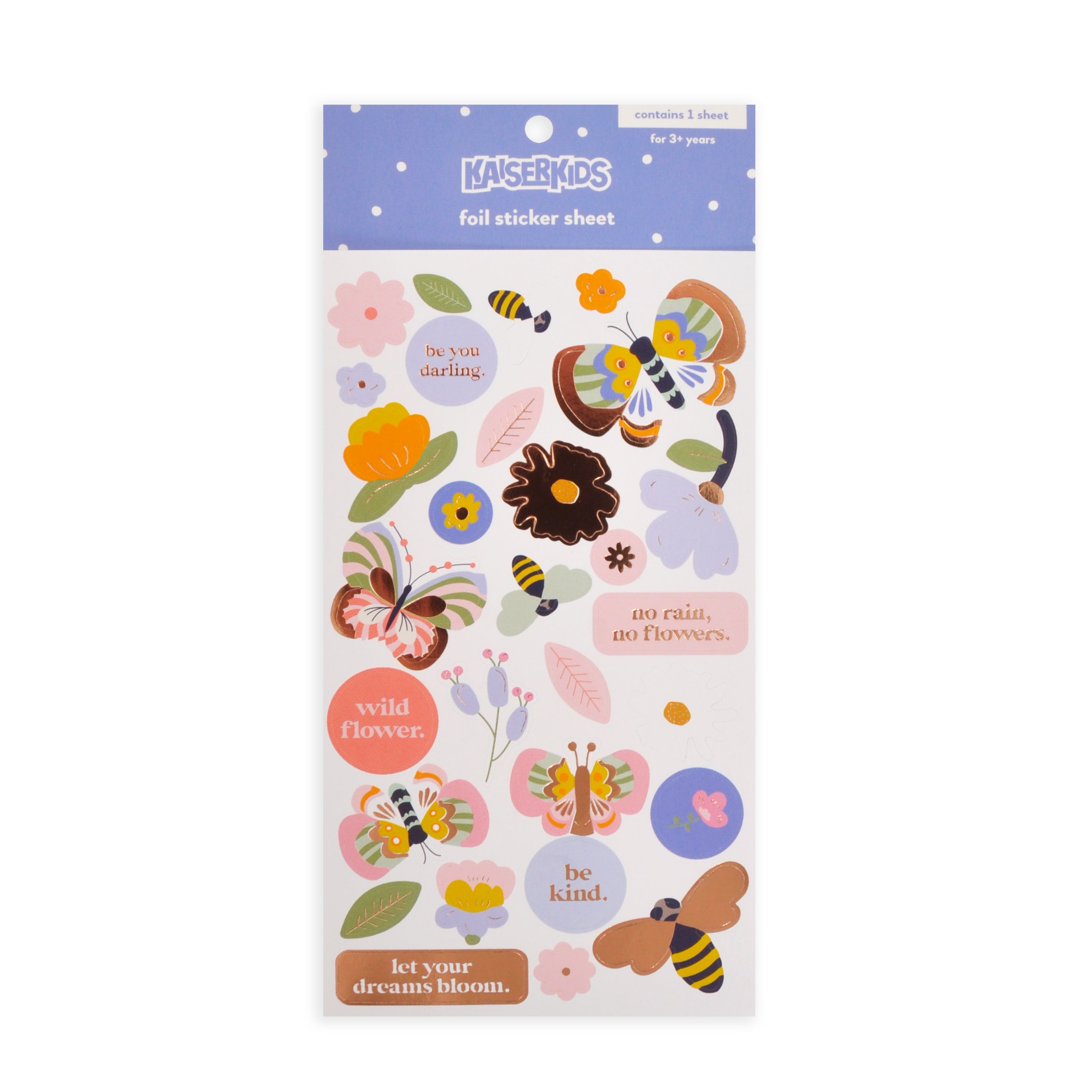 Kaiser Creative Club - Kids Sticker Sheet Holographic - FLOWER POWER